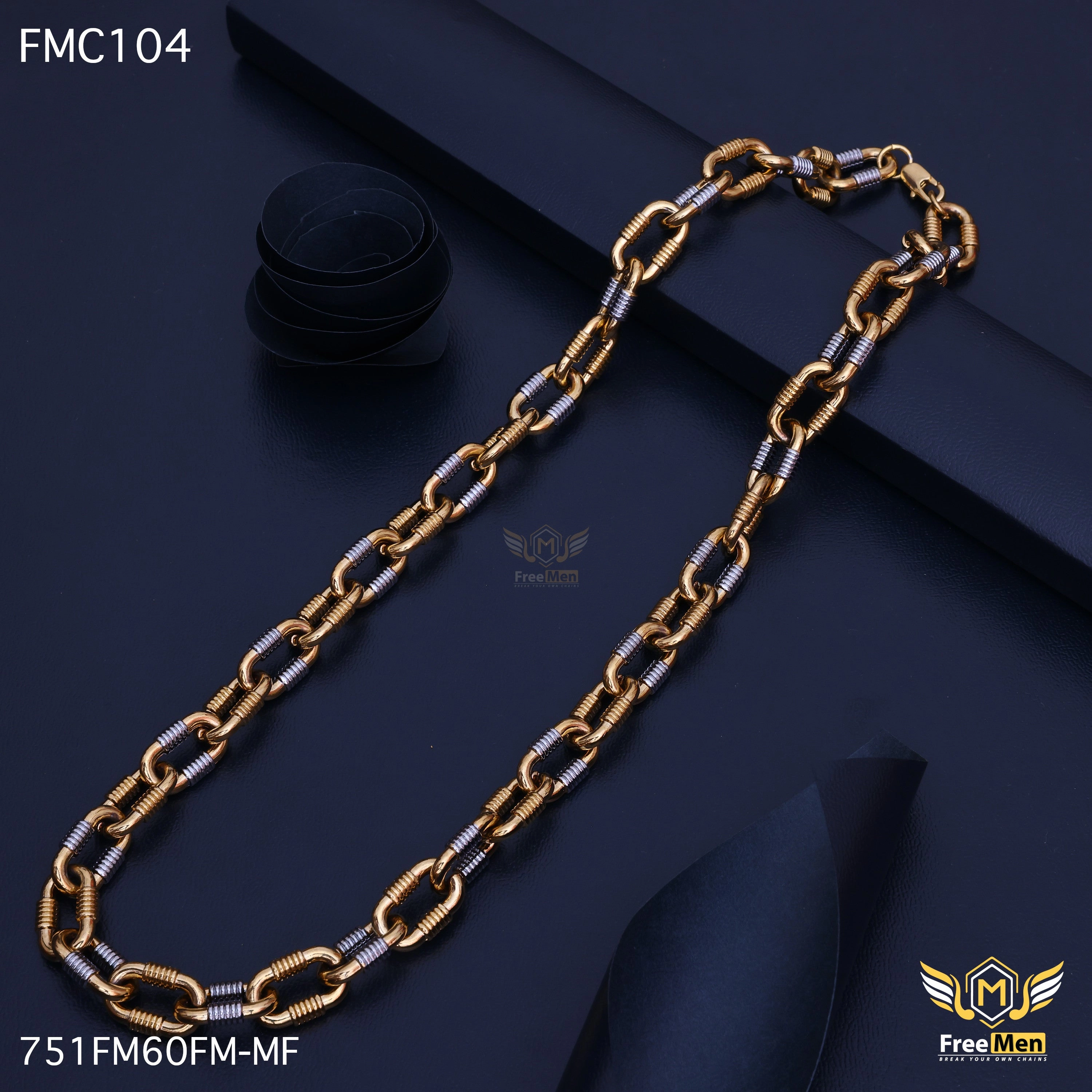 Freemen Beautiful Hip Hop Rhodium Chain for Men - FMC104 Charming Glow
