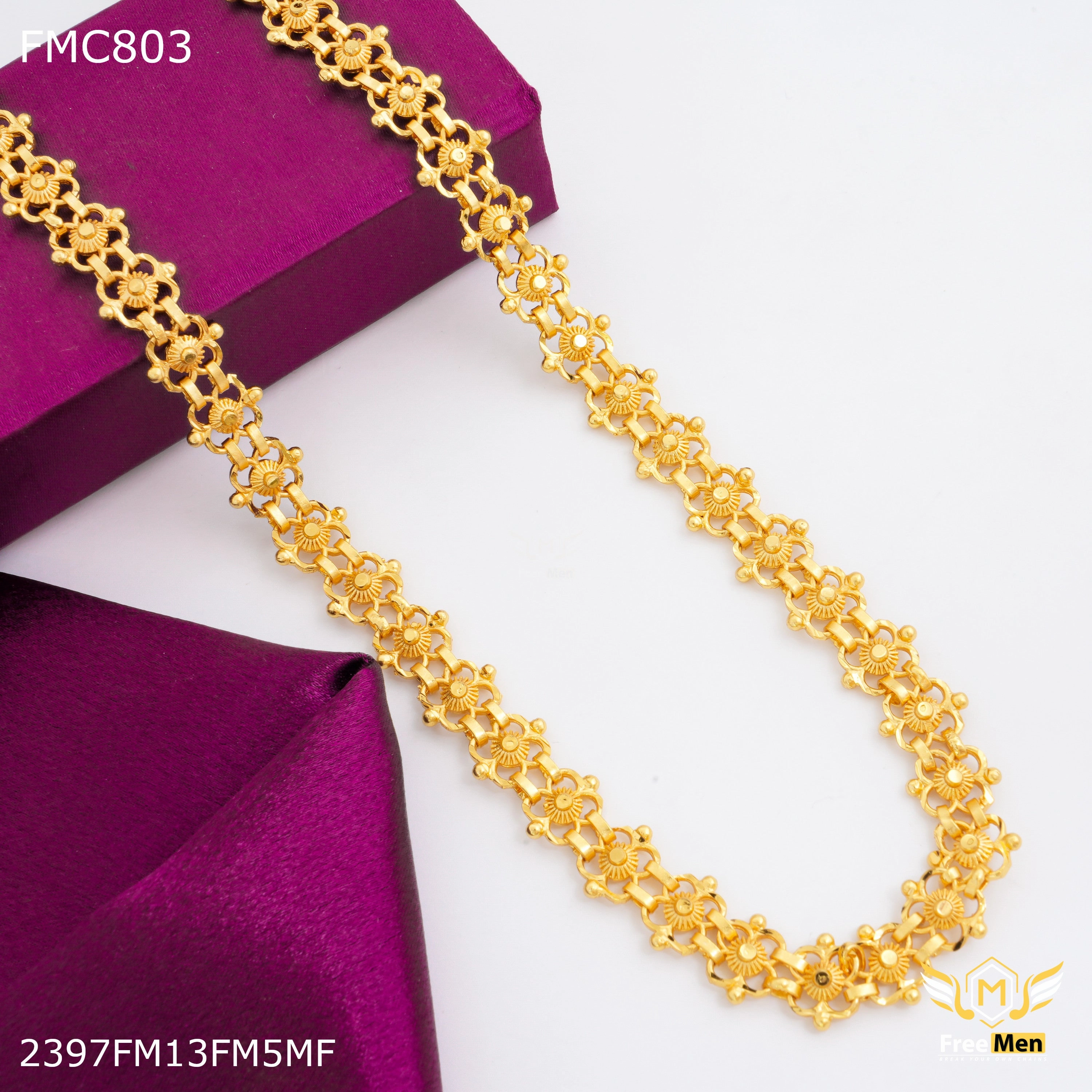 Freemen Designer Flower Box Chain for Man - FMC803 Luxury Moments