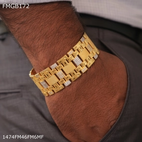 Freemen Designer Width bracelet for Men - FMGB172 Timeless Shape Lustrous Detail