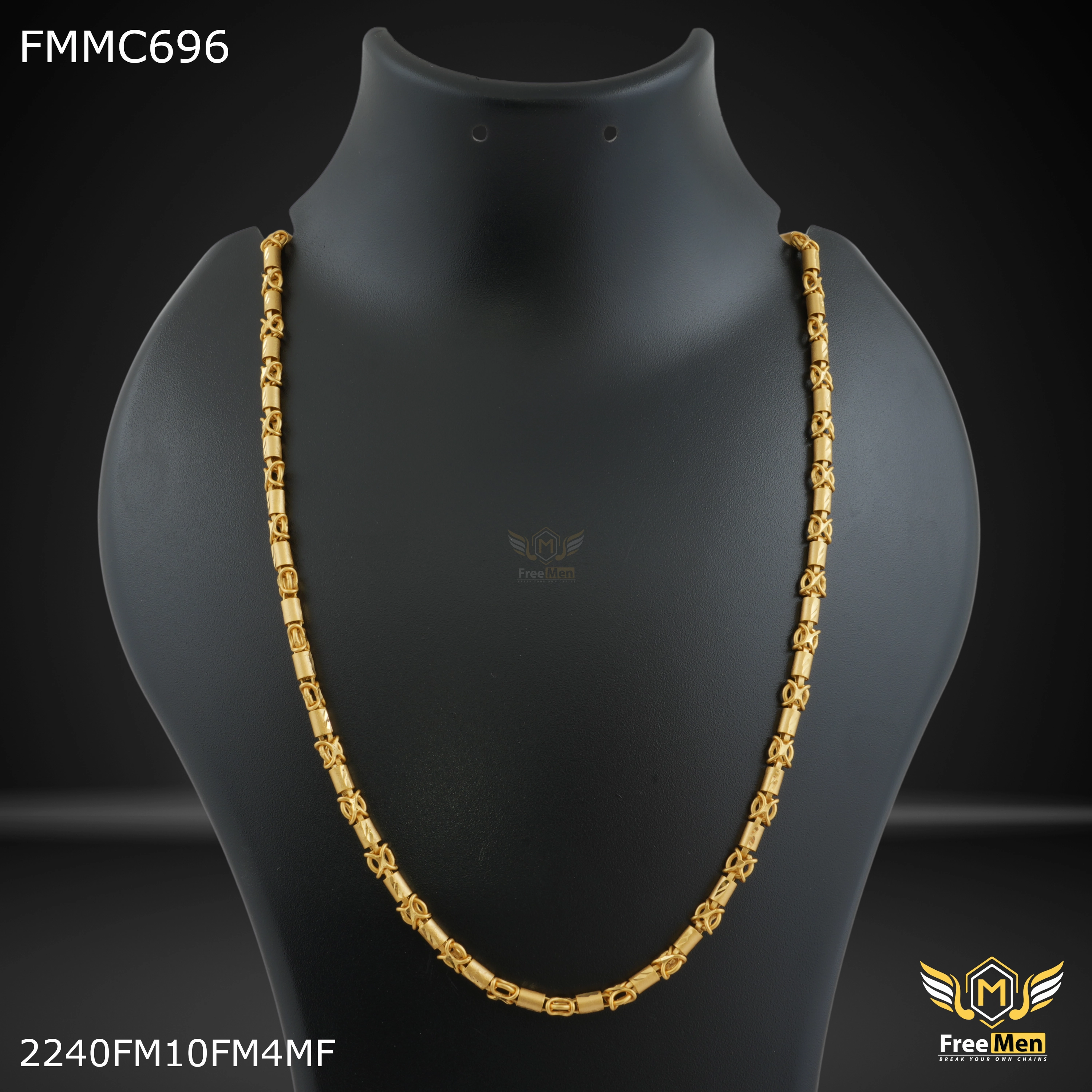 Distinct Edge Dazzling Charm Freemen Designer X lock with Pipe Chain for Man - FMMC696