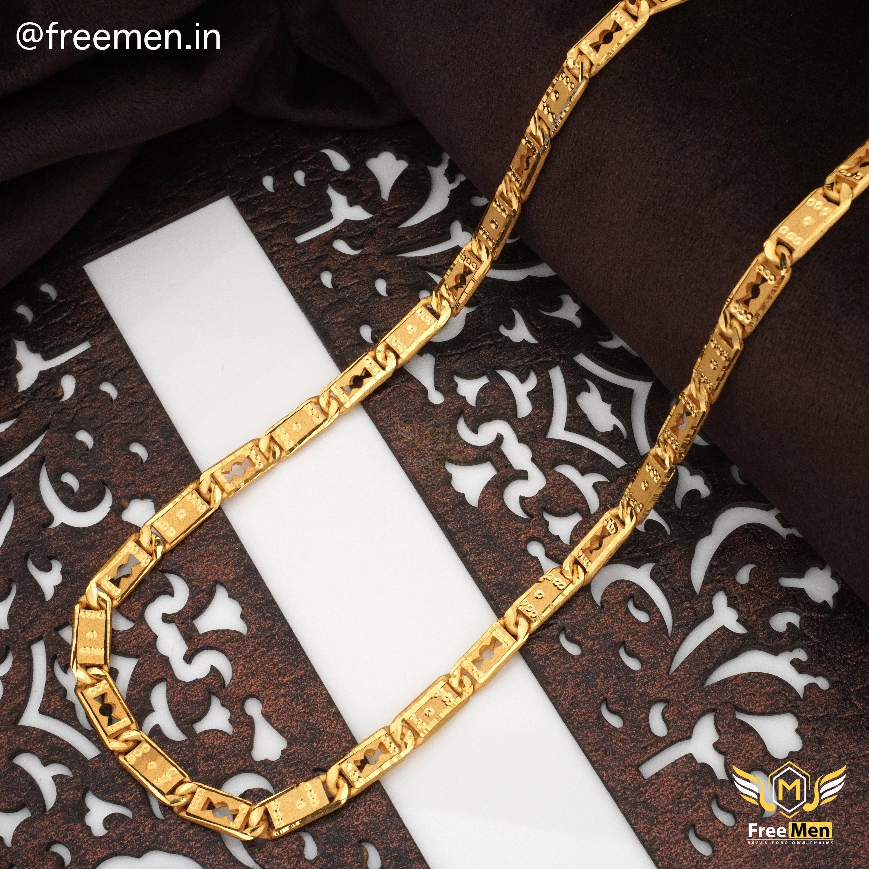 Freemen Fascination Candy Nawabi igp Plated Chain for men - FMGC111 Perfect Pair