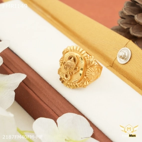 Charming Glow Freemen Ganpati design ring for men - FMRI149