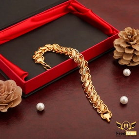 Freemen gold plated Leaf breslet FM006 ( 6 months warranty ) Formal Event Work Day Style