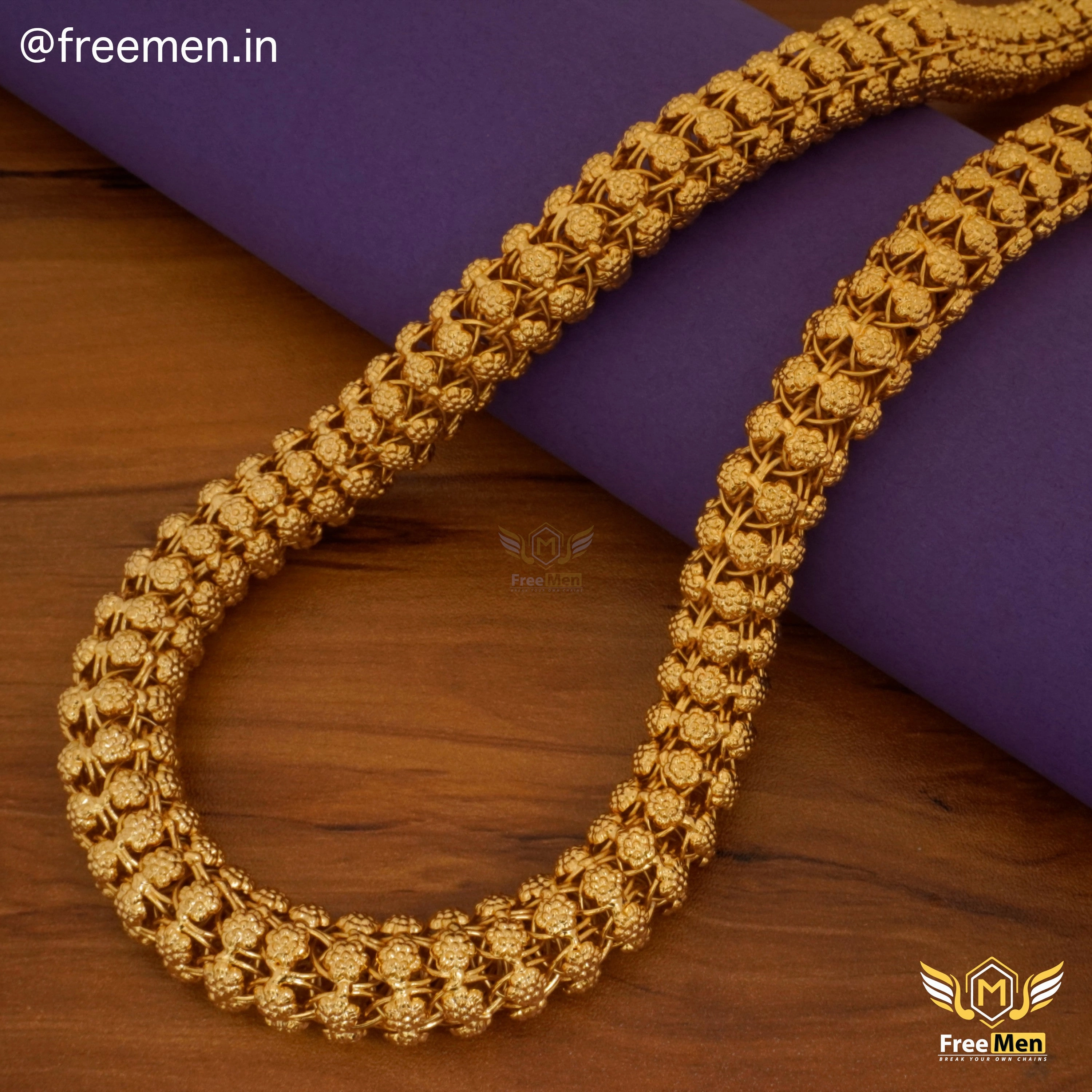 Freemen Heavy Flower Design chain for Men - FMC40 Luxury Spark Sparkle Focus