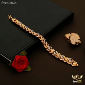 Freemen Kohli Rhodium Best Quality Gold Plated Bracelet - FM065 Custom Jewelry Minimal Piece