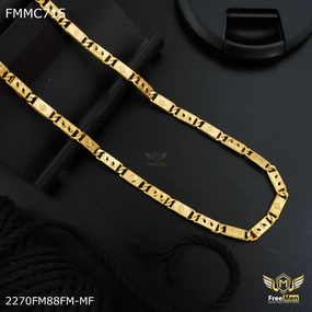 Freemen Leaf cut Nawabi Chain for Man - FMMC715 Understated Spark Romantic Fashion