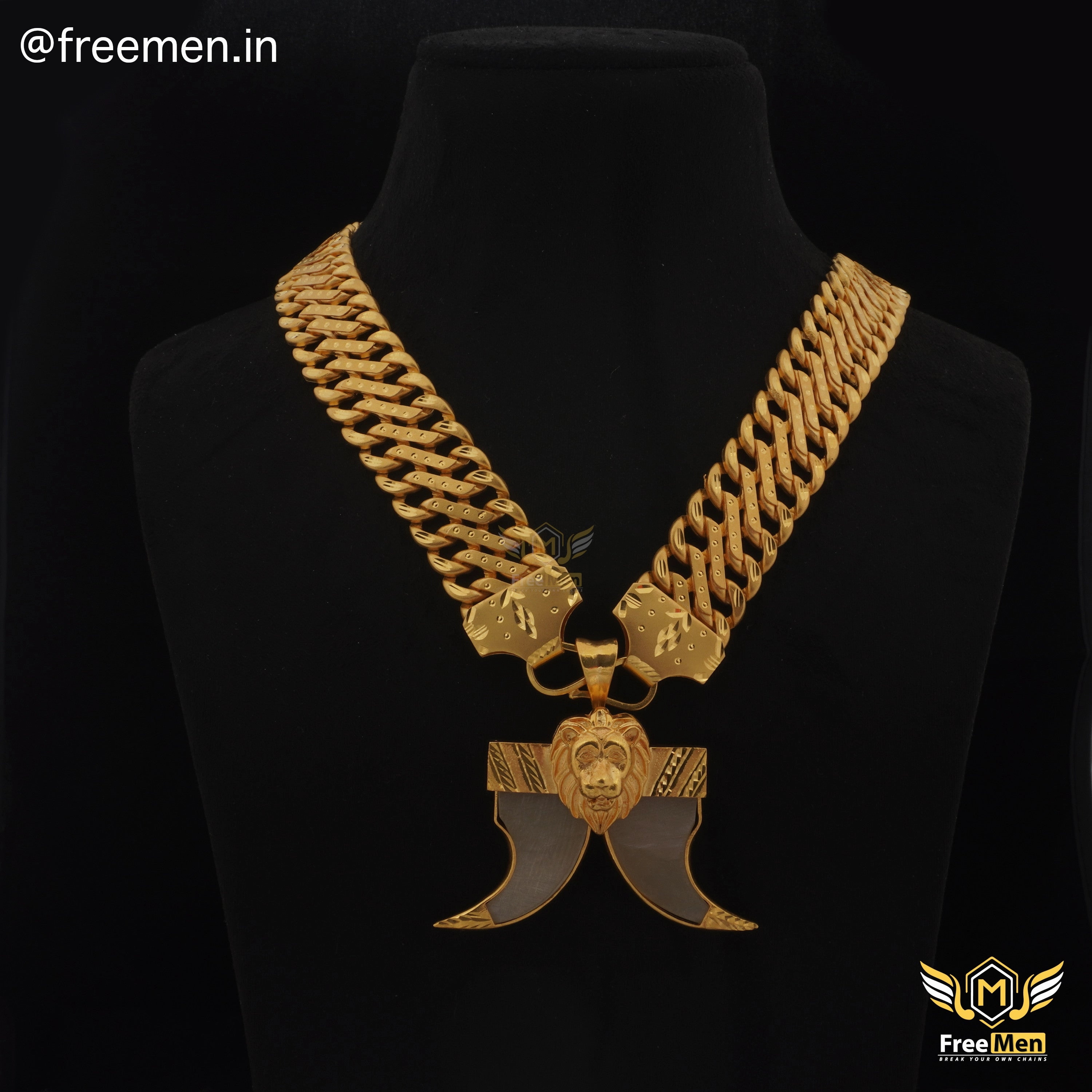 Radiant Craft Artisan Sparkle Freemen One Line Bahubali Chain With Pendent - FM100