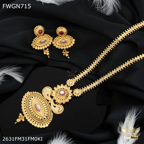 Playful Spark Sophisticated Embellishments Freemen Owel Shape Flower with Earring for women - FWGN715