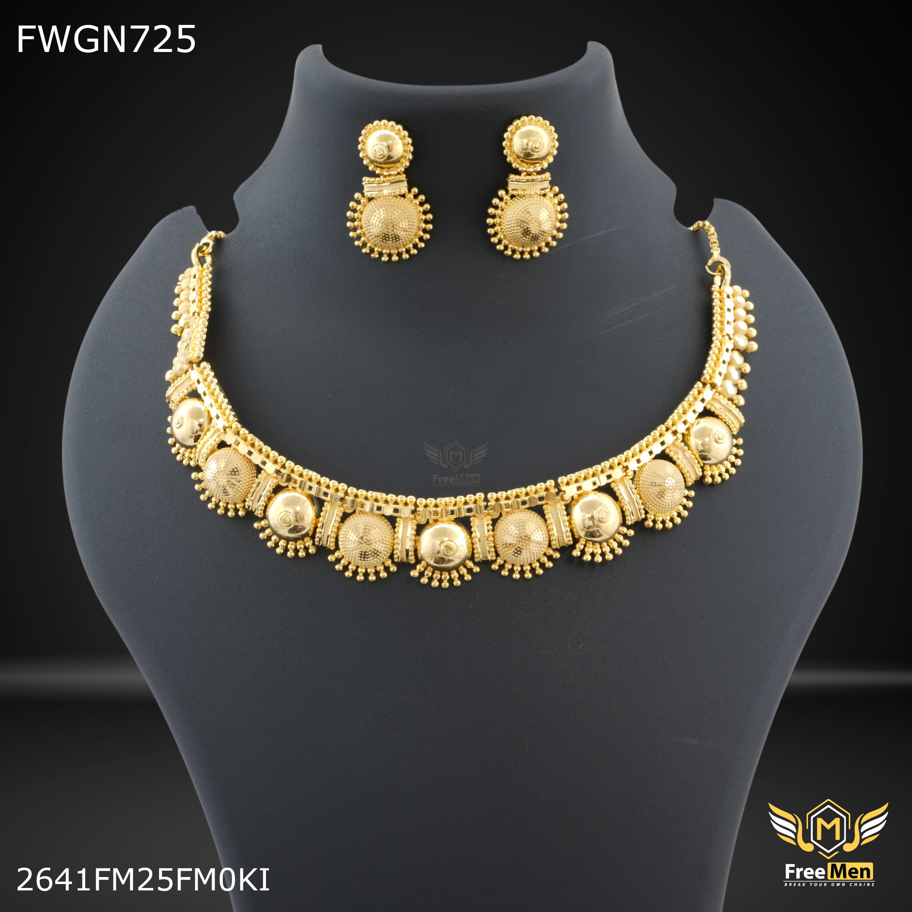 Freemen Plane and Round Dot Design with Earring for women - FWGN725 Formal Design