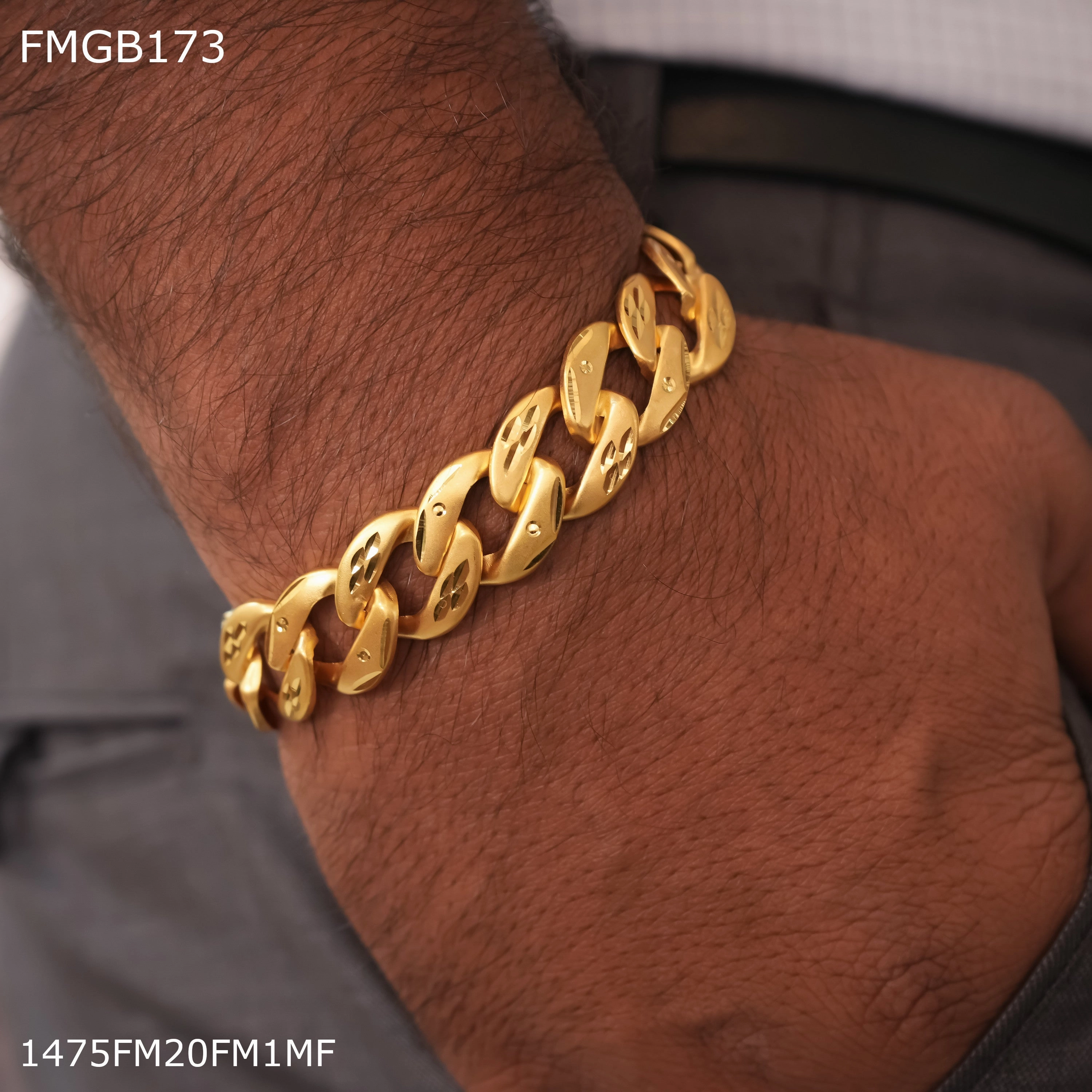 Freemen pokal gold plated bracelet for Men - FMGB173 Creative Glance