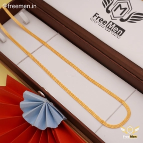 Understated Mood Fine finishing Freemen Premium Quality Milan Gold Plated Chain - FMG366