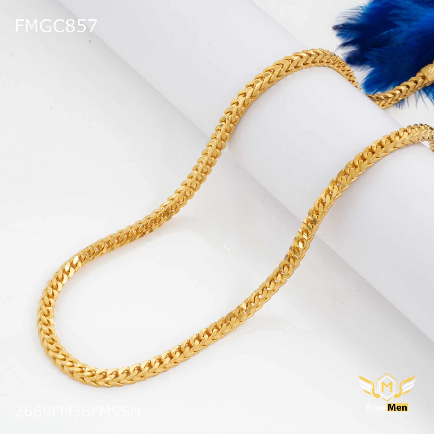 Freemen Ring to Ring Box chain gold plated Chain - FMGC857 Modern Style