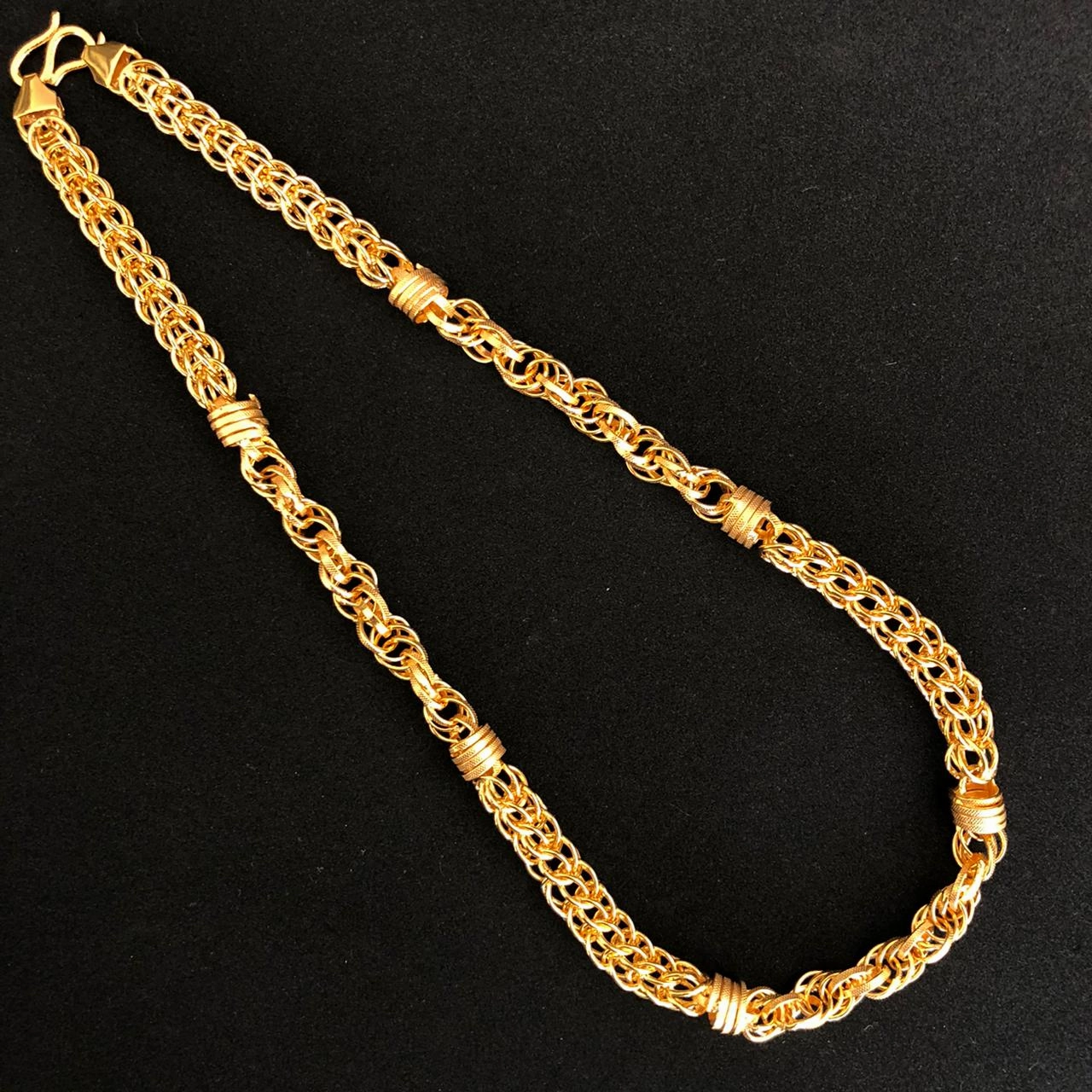 shiny accents Freemen Royal 22K Gold plated Chain for men