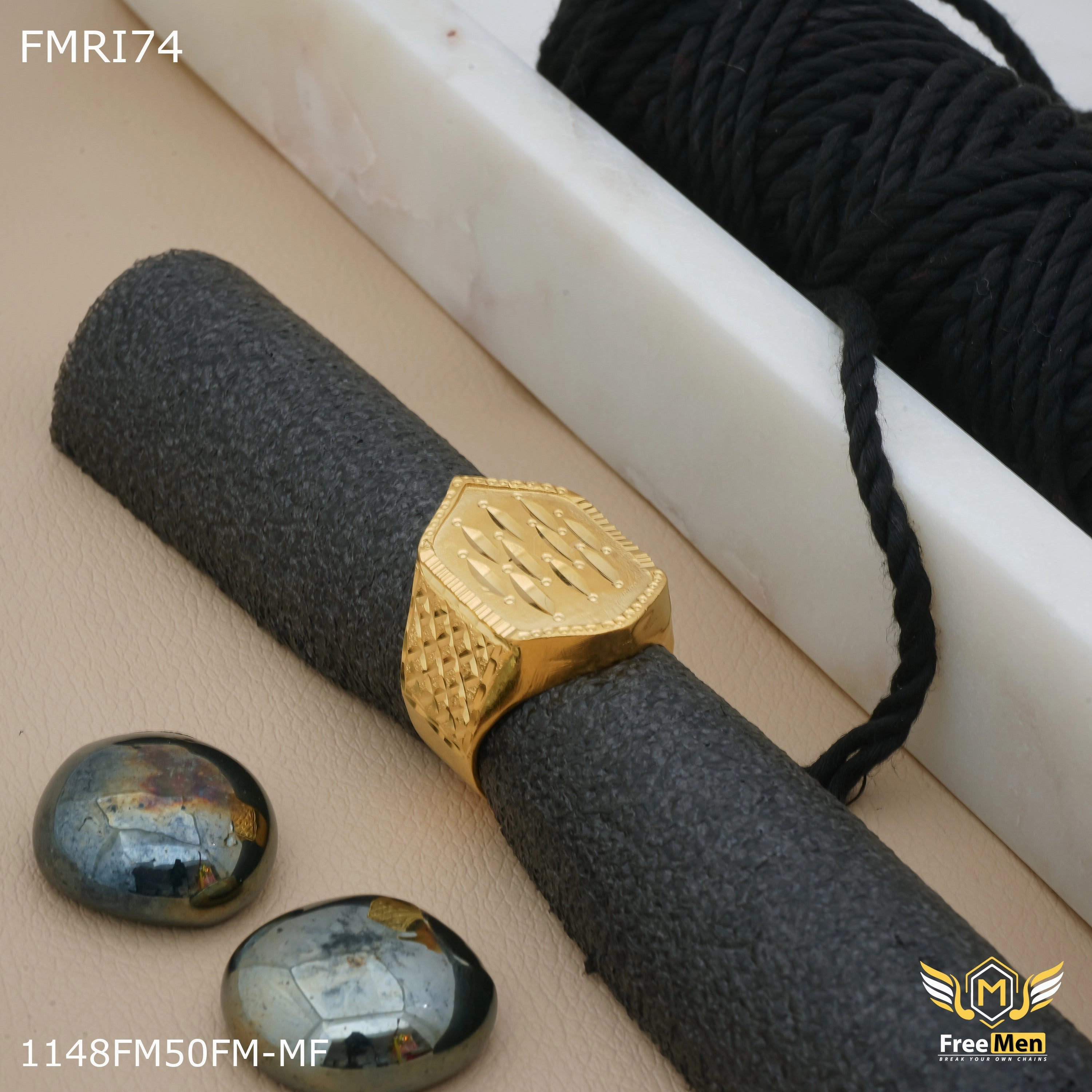 Crisp Edge Modern Edge Freemen Tilak design IGP ring for men - FMRI74