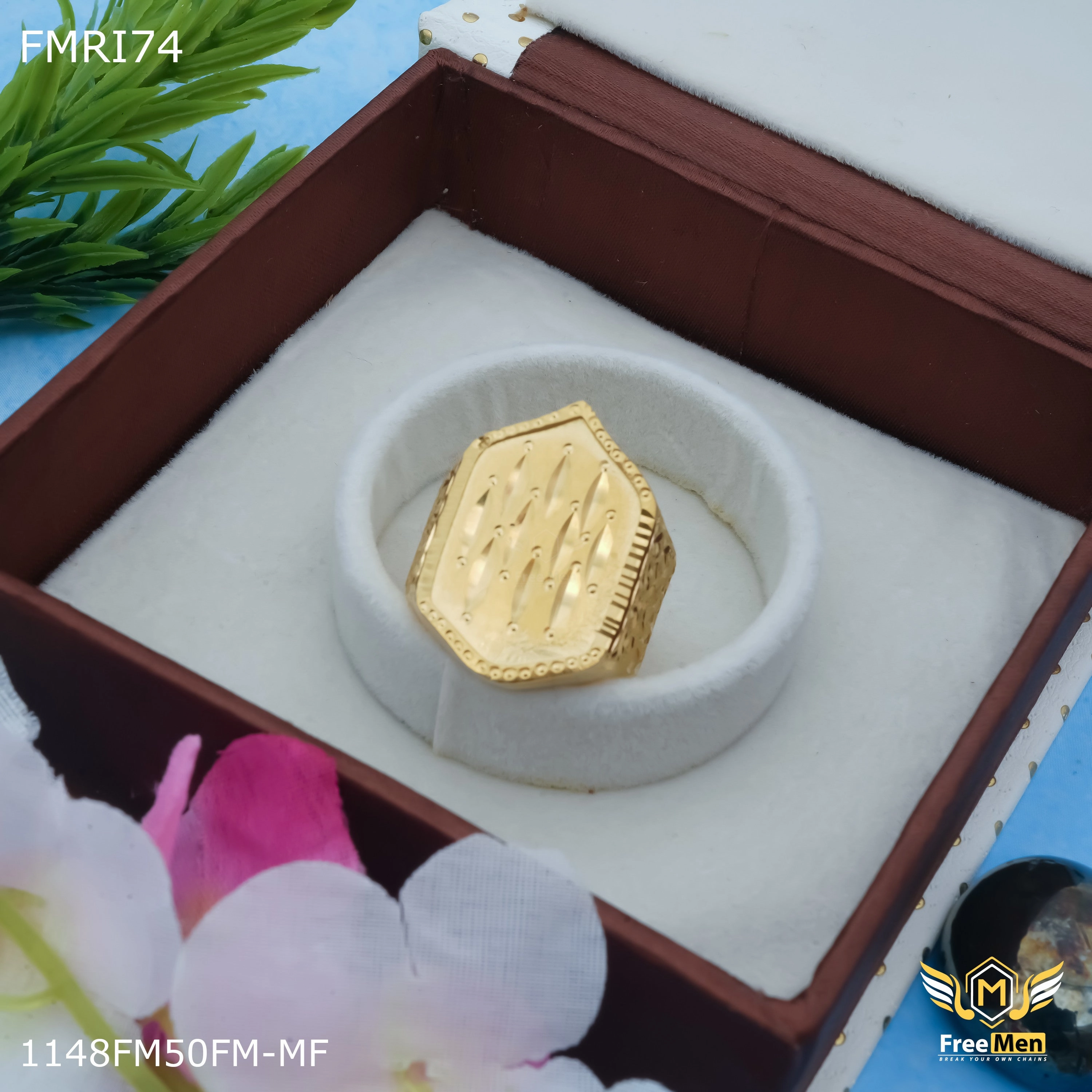 Freemen Tilak design IGP ring for men - FMRI74 Crisp Look