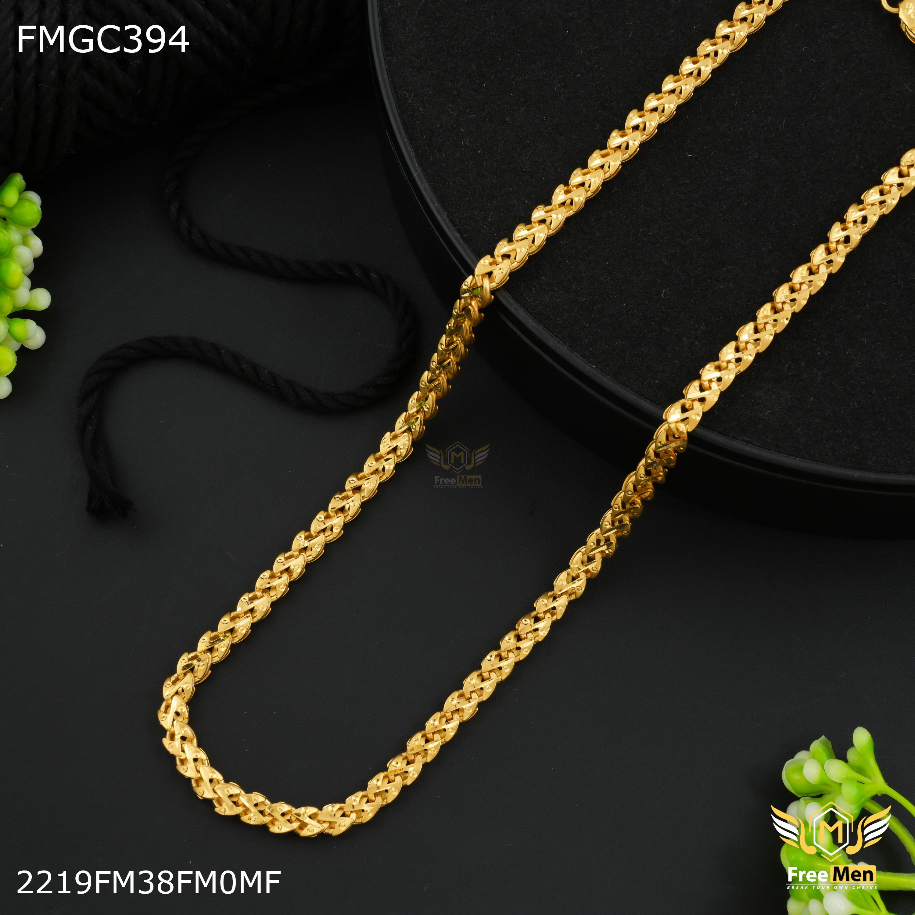Freemen Traditional Design gold plated Chain Design - FMGC394 Luxury Sparkle Unique Edge