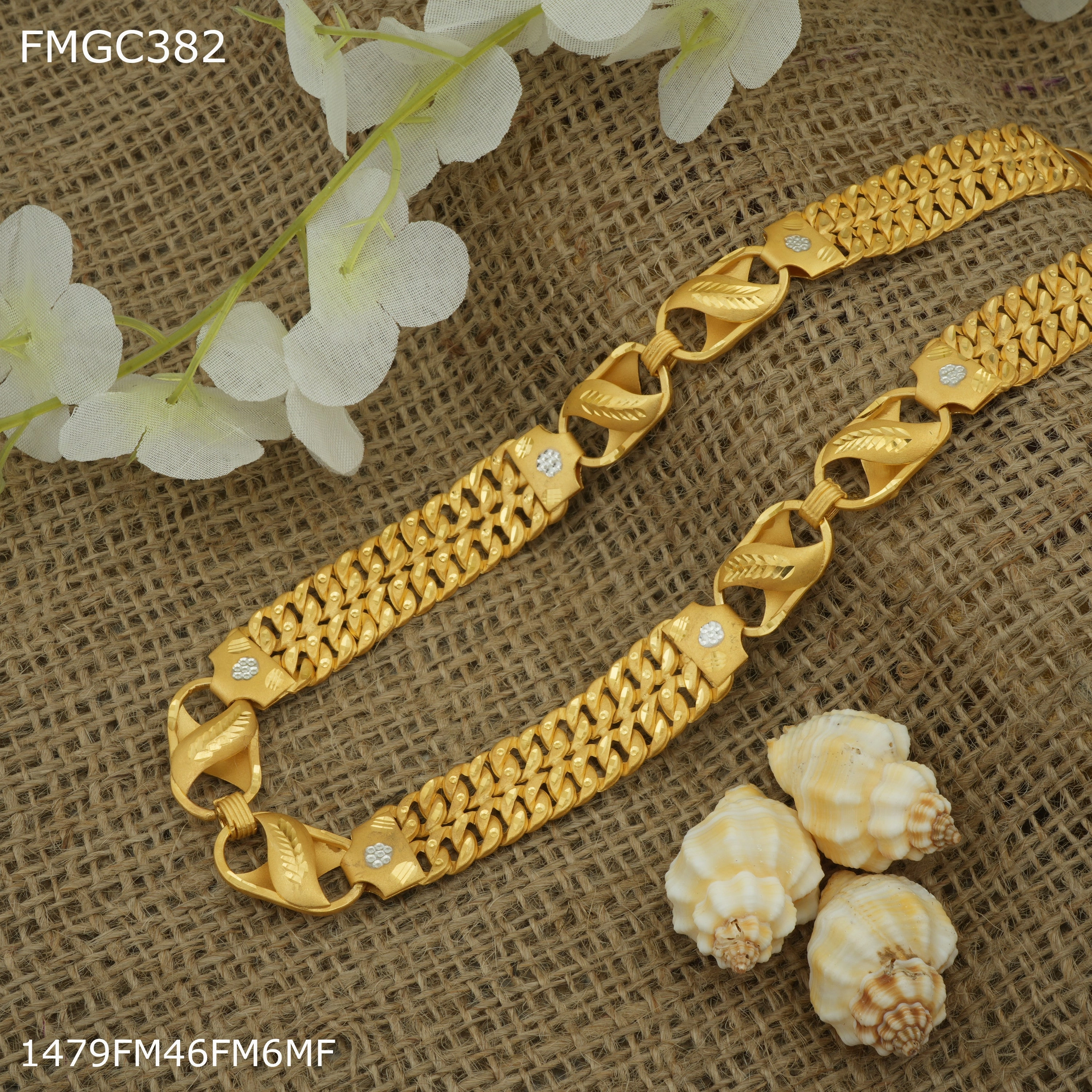 Cultural Event Freemen Two line pokal gold plated Chain Design - FMGC382