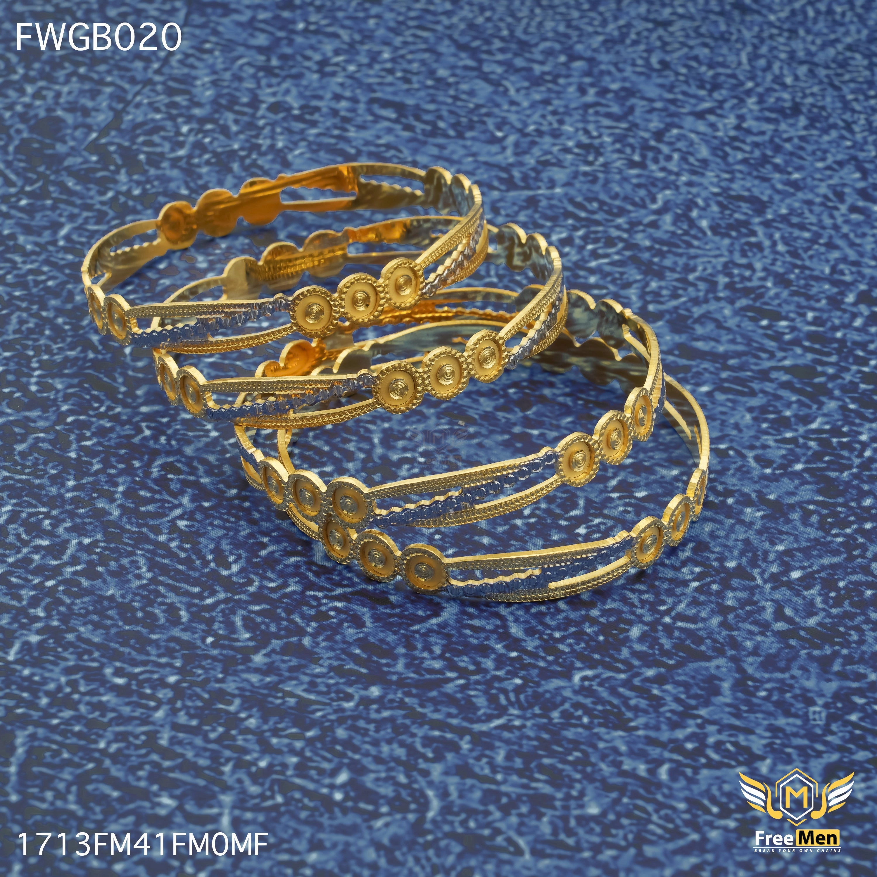 Freemen Unique Dot Design Bangles For Women - FWGB020 Soft Geometry summer look