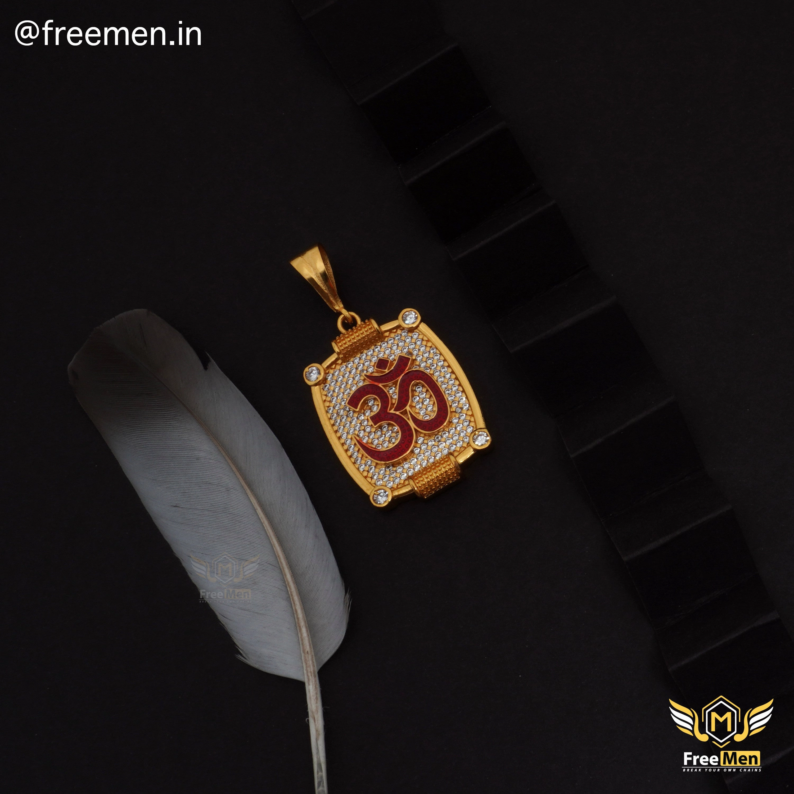 Freemen V4 Red OM AD Pendant for men - FM179 Radiant Craft