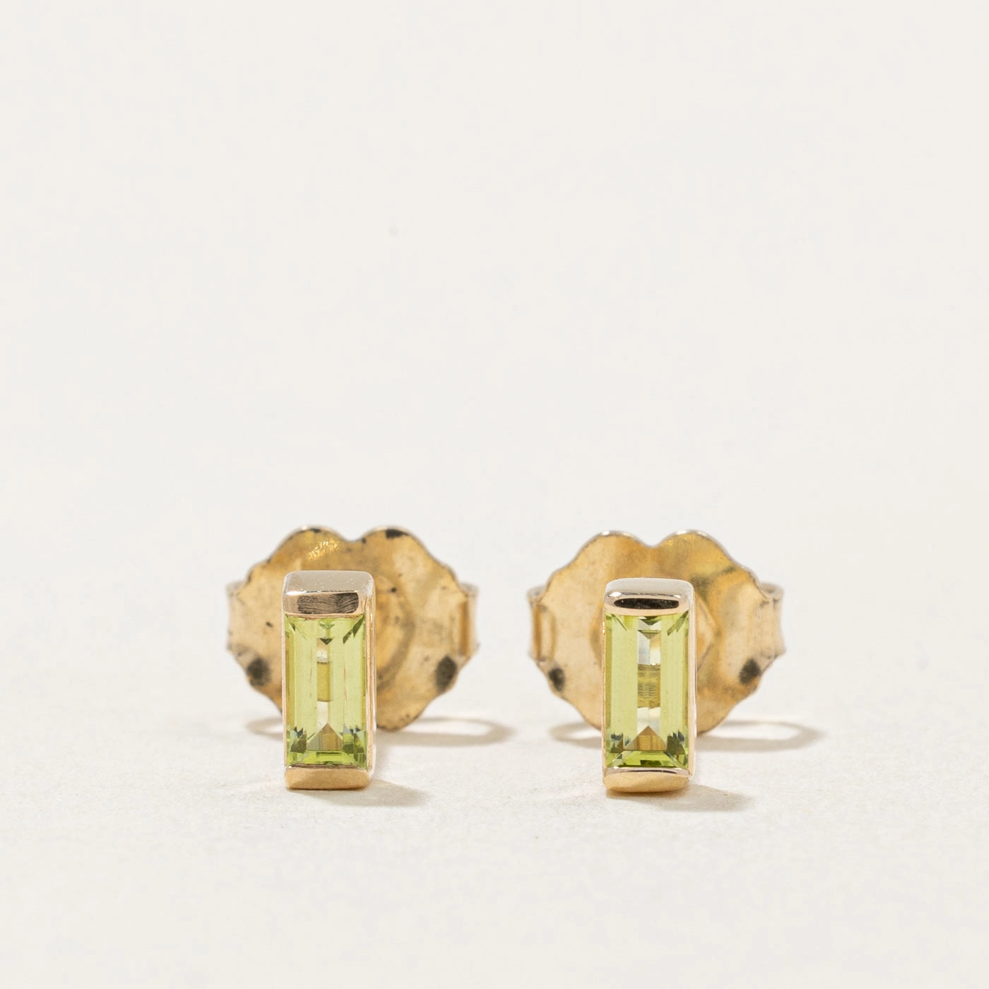 Shine Factor custom design 100 Ways' Baguette Peridot Earrings | 0.26ctw |