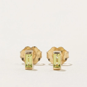 Shine Factor custom design 100 Ways' Baguette Peridot Earrings | 0.26ctw |