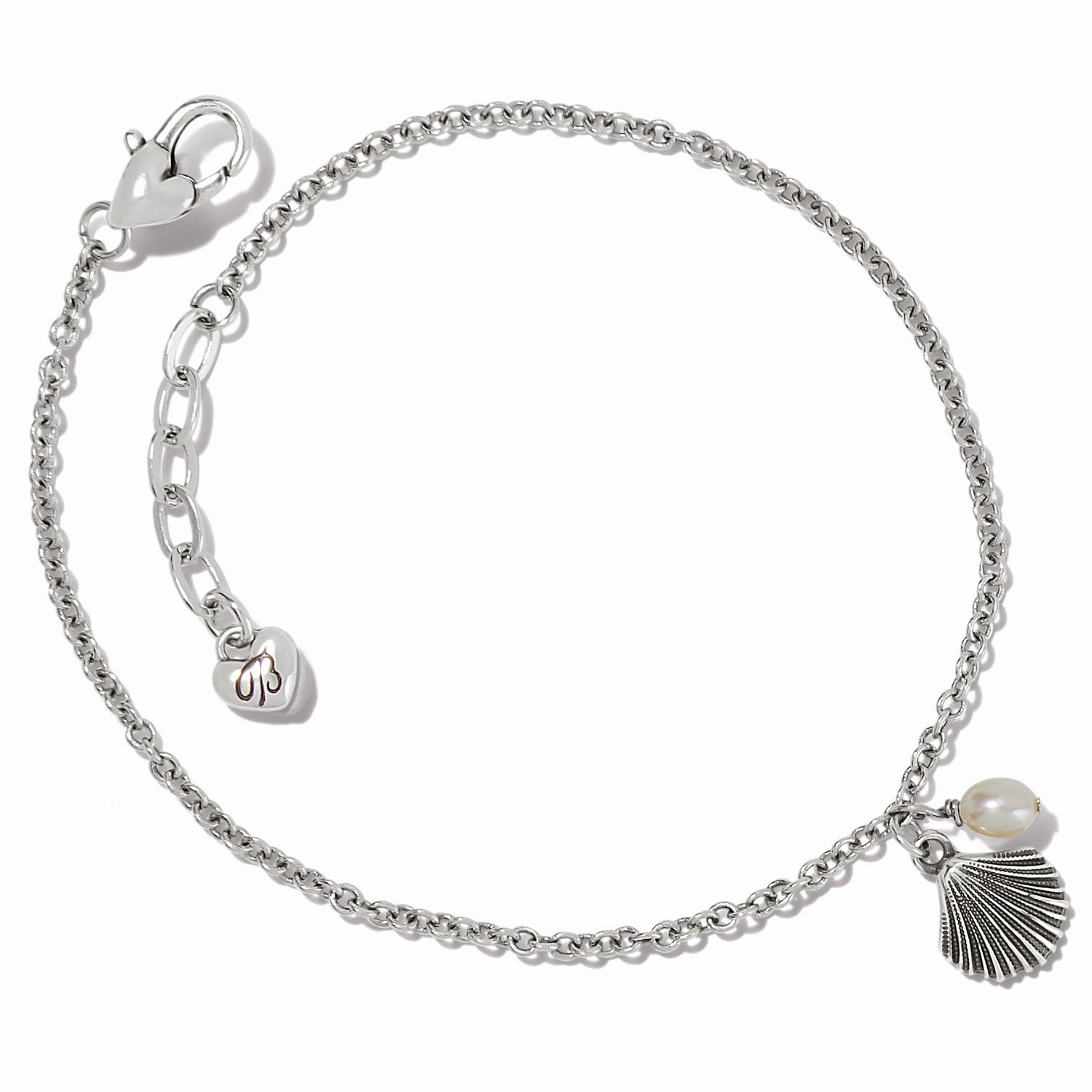 Brighton Silver Shells Anklet Modern Highlight Gleaming Glow