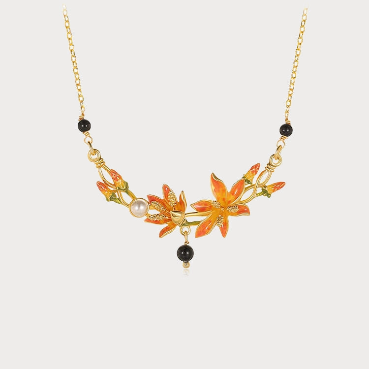 Splendid Jewelry Leopard Flower Necklace