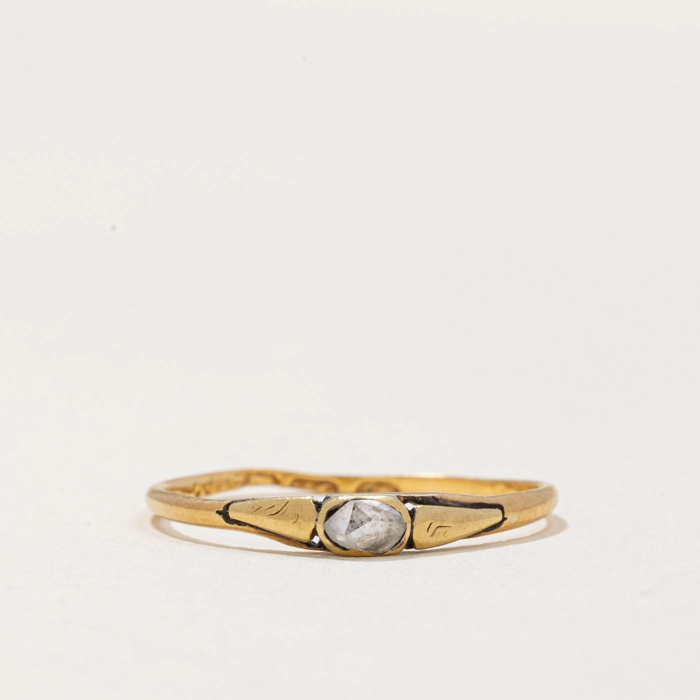 Playful Spark Timeless Grace Georgian Era Rose Cut Diamond Ring | 0.05ct | SZ 5.25 |