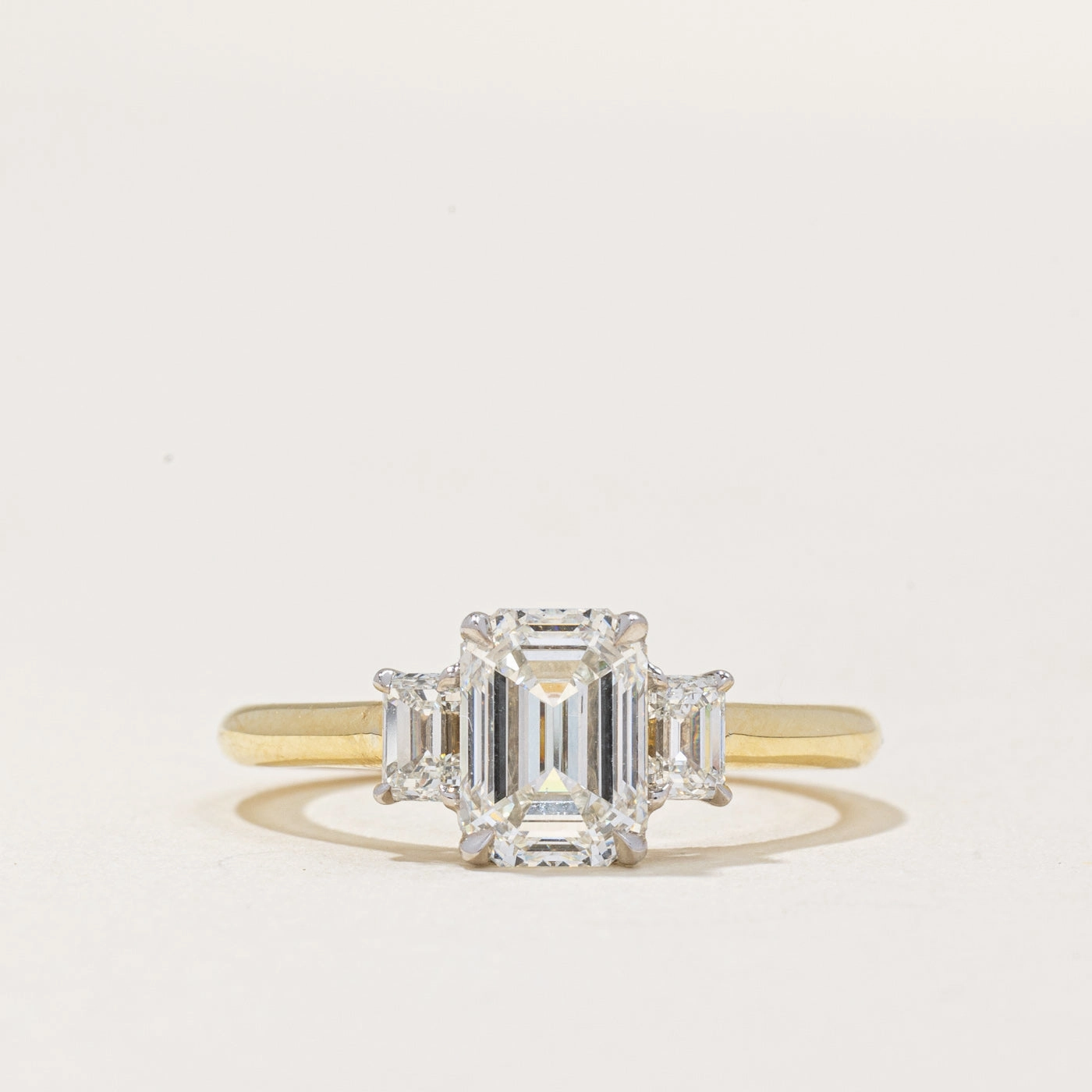 GIA Graded Emerald Cut Diamond Engagement Ring | 1.60ct IF G Ex/VG | 0.43ctw | SZ 6.25 | Trendy Spark