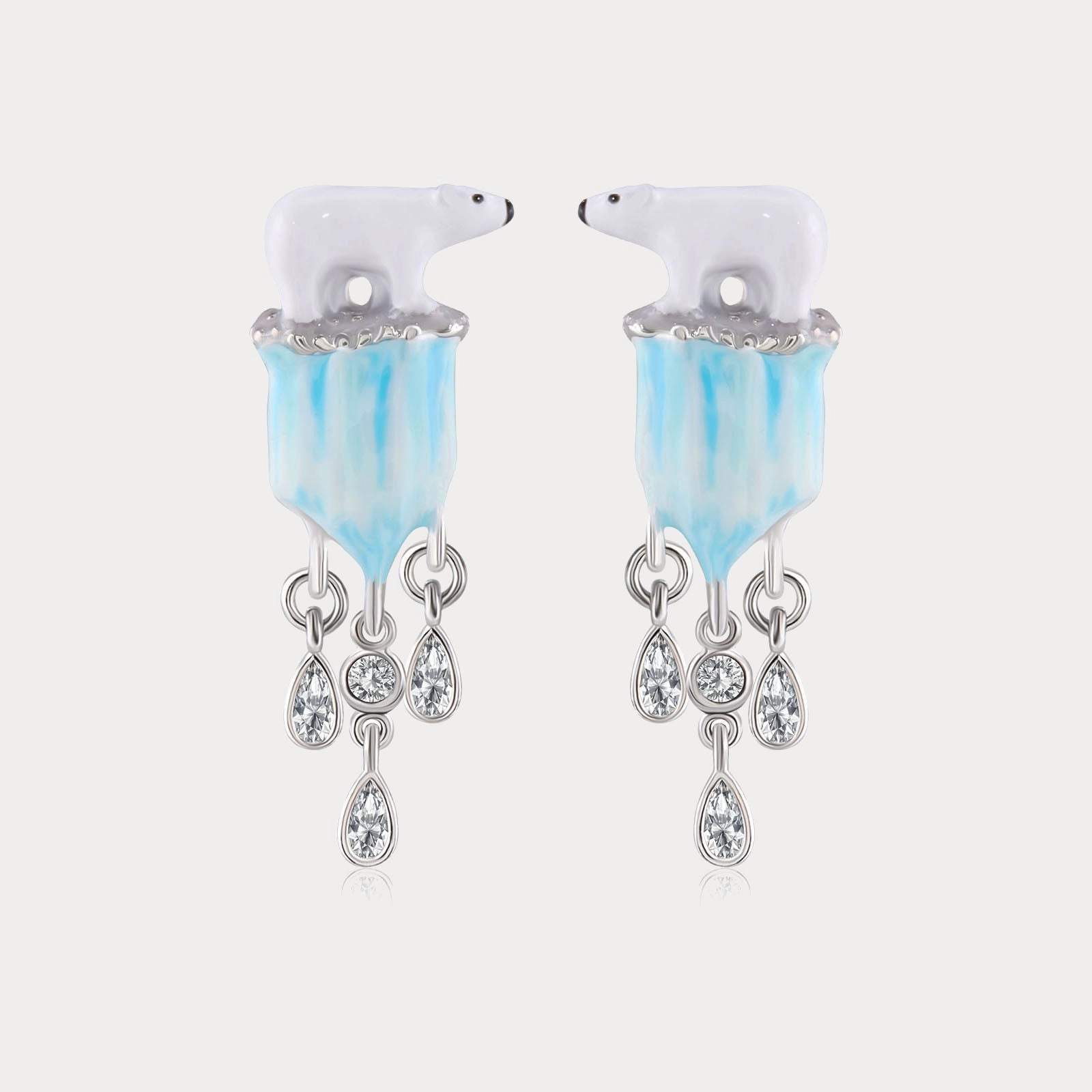 Magnificent Accent Classic Product Glacier Polar Bear Earrings