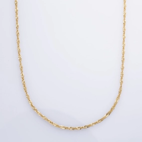 Finest Feature Gift Option 14k Yellow Gold Singapore Chain | 18" |