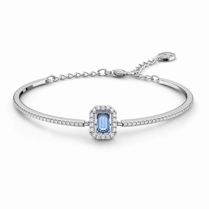 Luxury Craftsmanship Delicate Flash Swarovski Millenia Bangle - Blue