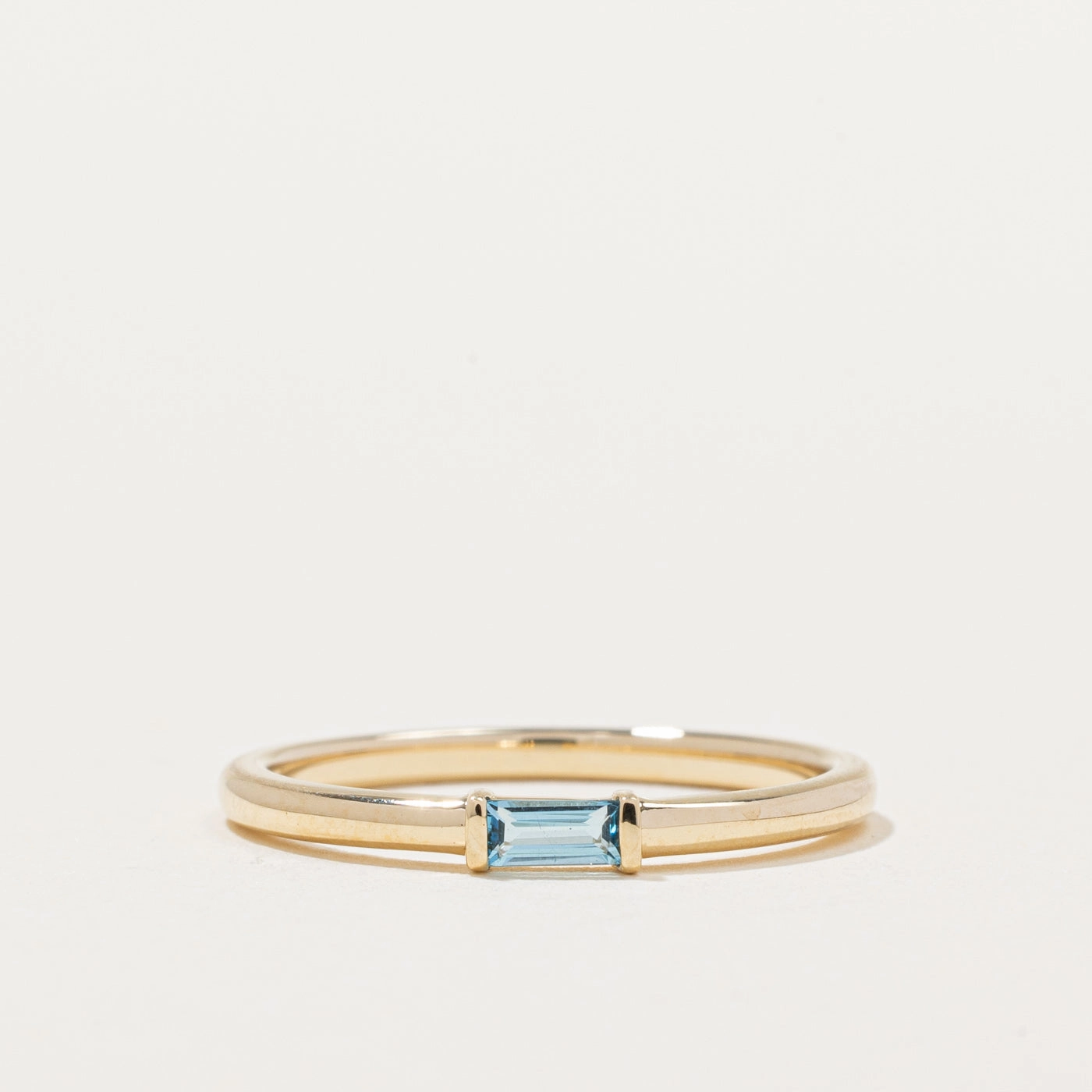 Timeless Gift 100 Ways' Swiss Blue Topaz Ring | 0.12ct | SZ 6.75 |