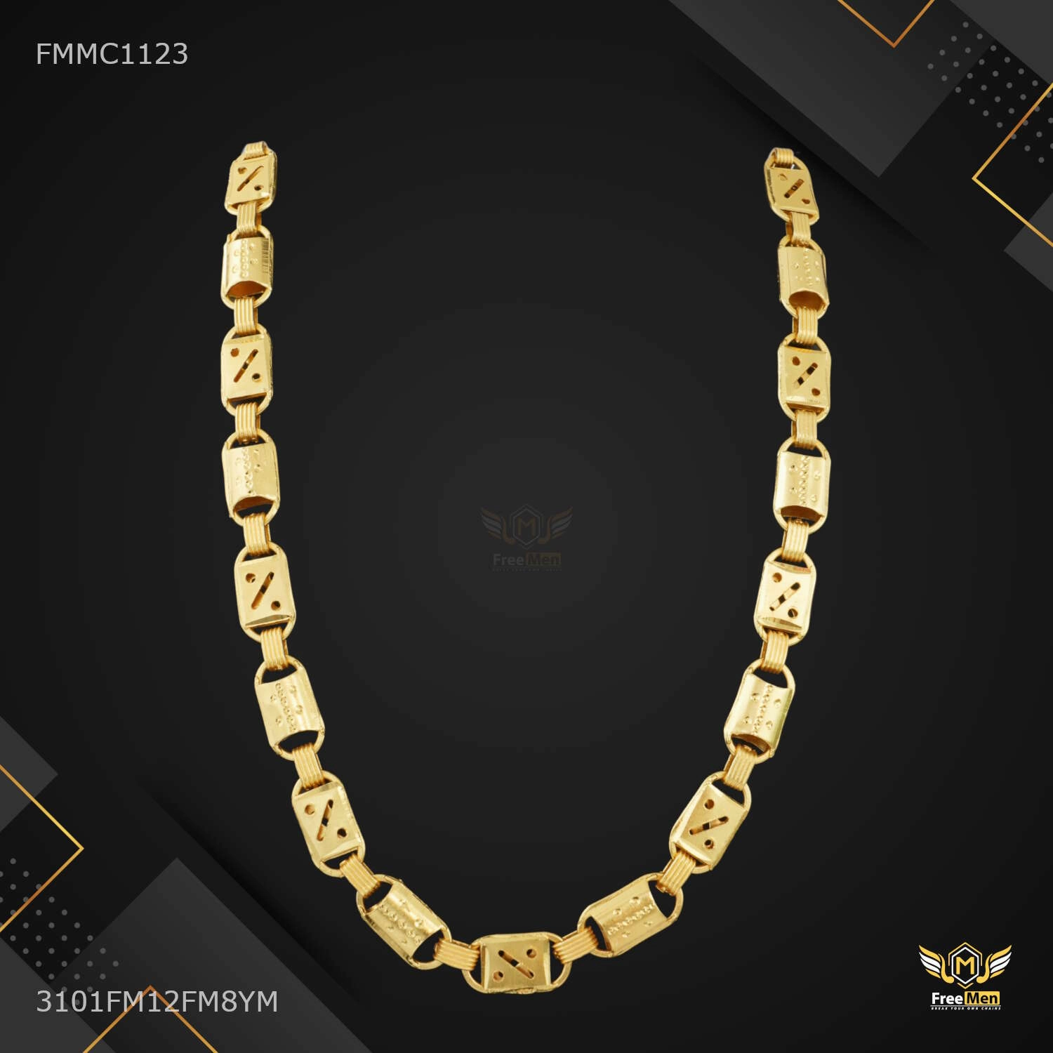 Designer Divide Nawabi C cut Chain for Man - FMMC1123 Casual Wear Refined Style