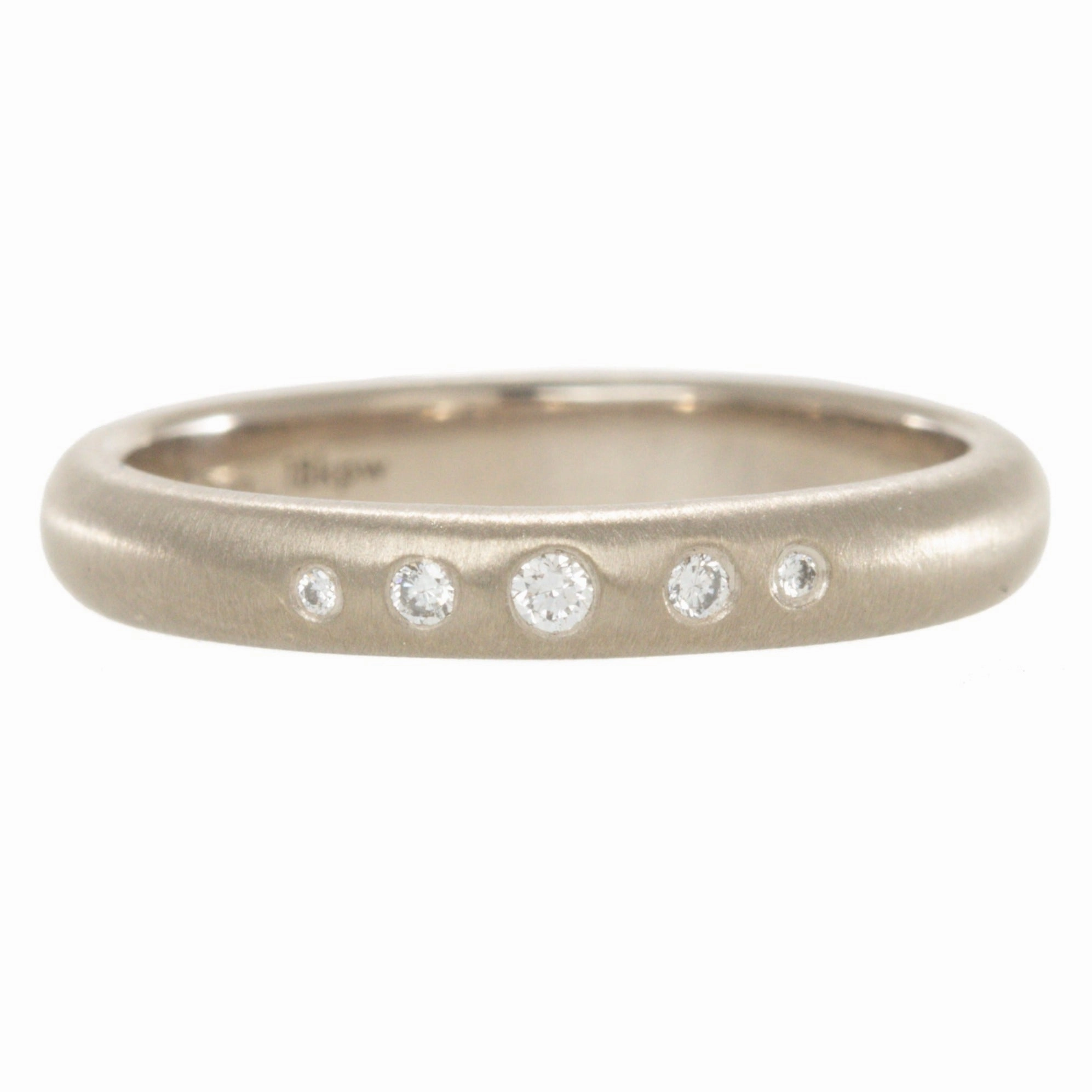 Half-Round Stacker 5 Diamond - 18k/20k   VS Diamonds Smooth Fit