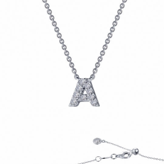 Lafonn Letter A Initial Necklace Layered Fit Festive Set