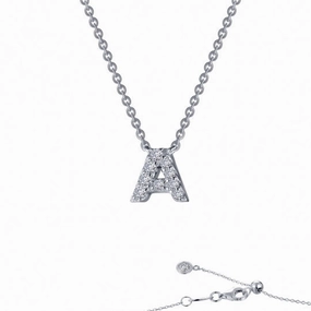 Lafonn Letter A Initial Necklace Layered Fit Festive Set