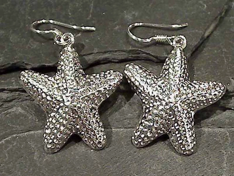 Precious Craft Sterling Silver Starfish Earrings
