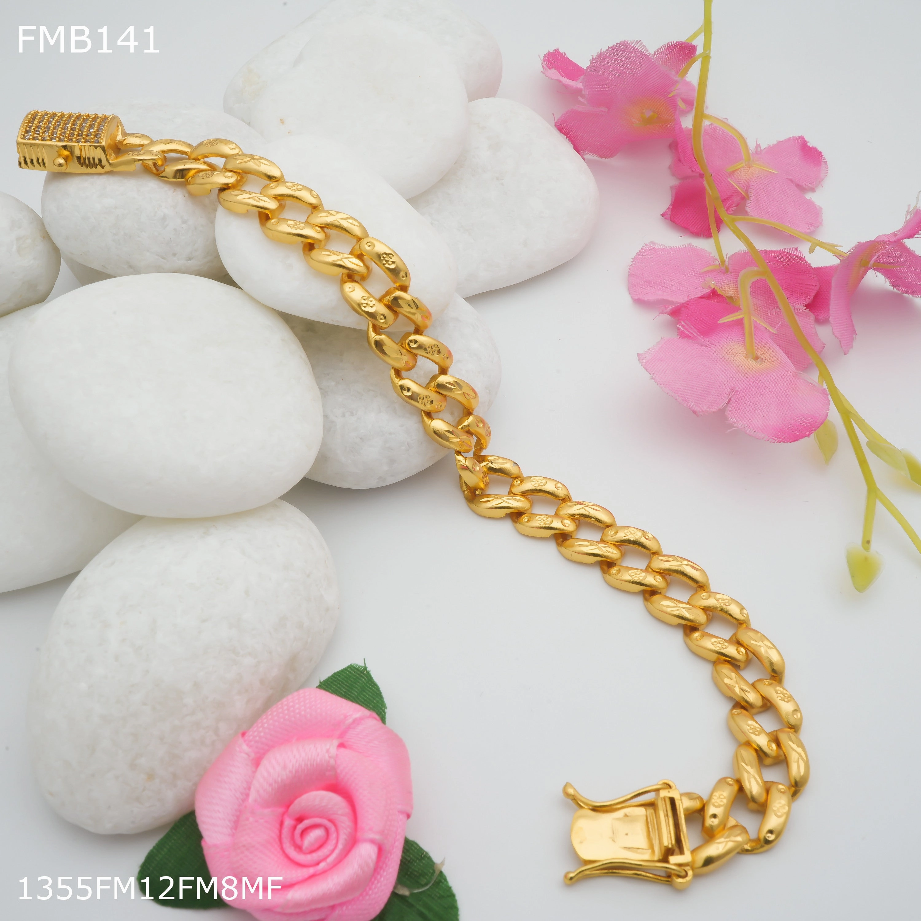 Shiny Layer Freemen Casting atta ad lock Bracelet for Men - FMB141