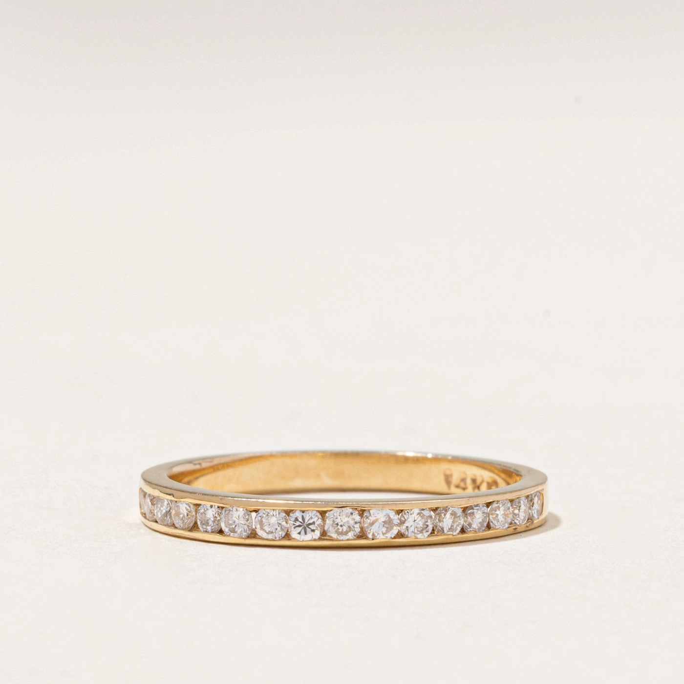 Semi Eternity Diamond Band | 0.32ctw | 1.95mm | SZ 6.75 Shining Craft Elegant accessory