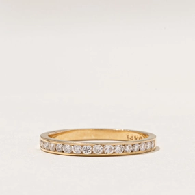 Semi Eternity Diamond Band | 0.32ctw | 1.95mm | SZ 6.75 Shining Craft Elegant accessory