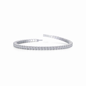 Flat Lay Lafonn 5.85ctw Flexible Tennis Bracelet, 6.8"