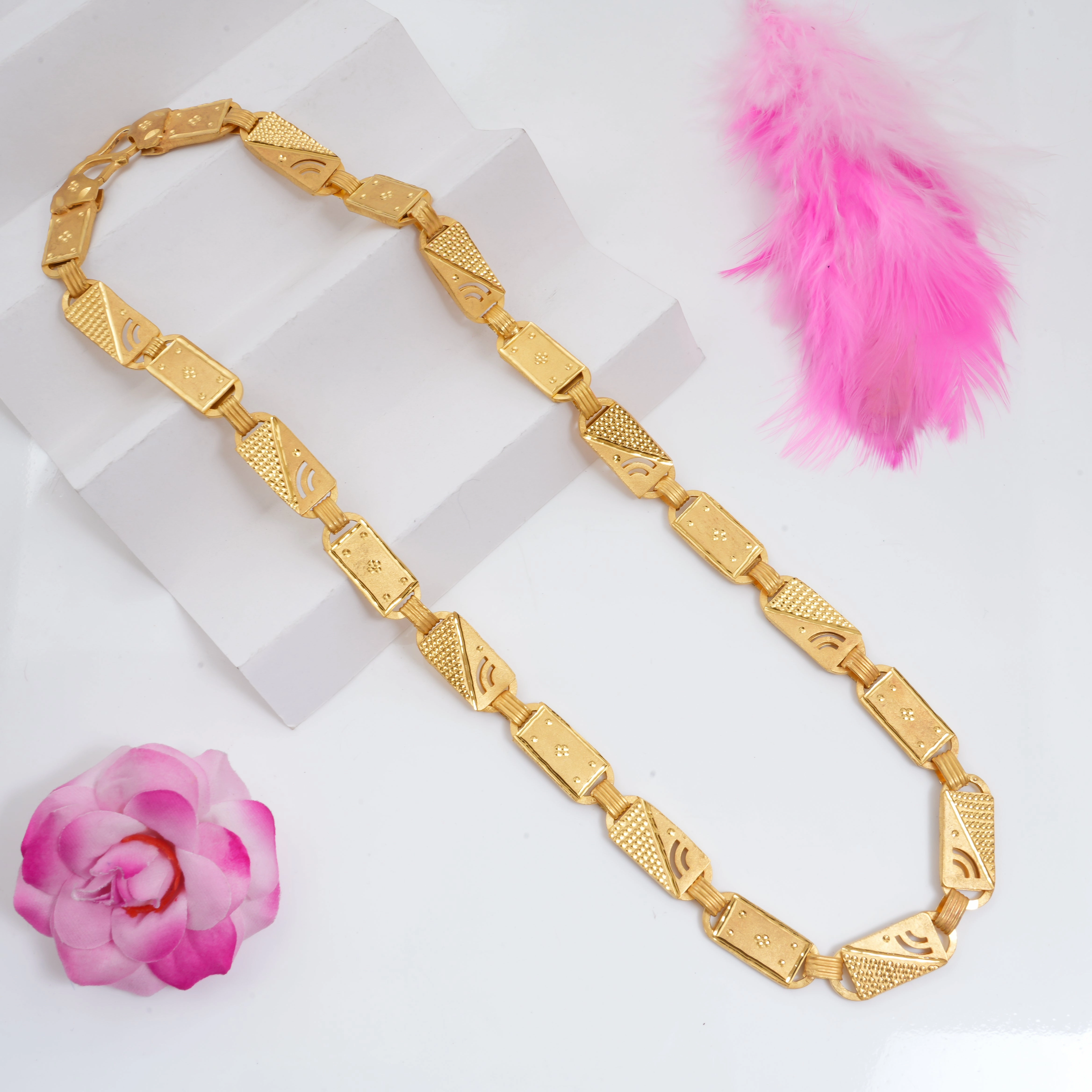 Freemen Long Nawabi with Wfi gold plated Chain - FMGC412 Graceful Highlight Trendy Gifts