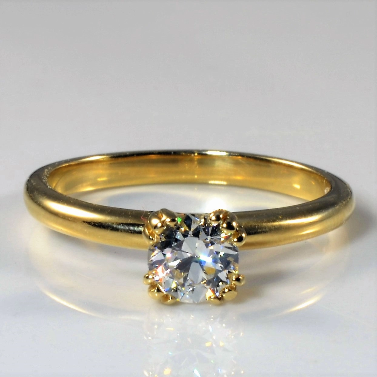 Bespoke' Old European Diamond Engagement Ring | 0.57ct | SZ 7 | Vibrant Shine Exclusive Glow
