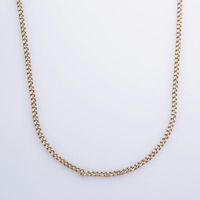 10k Yellow Gold Curb Chain | 23" | Smooth Lines
