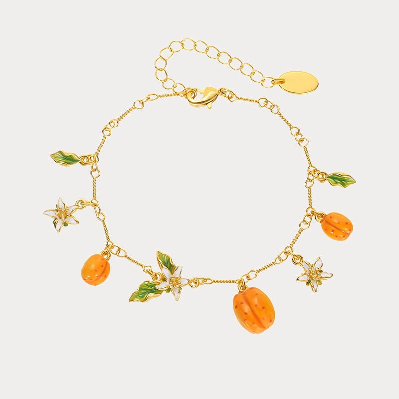 Exclusive Touch Golden Plum Flower Bracelet