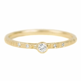 Goldyn Stacker Band - 18k Gold   Reclaimed Diamonds City Style