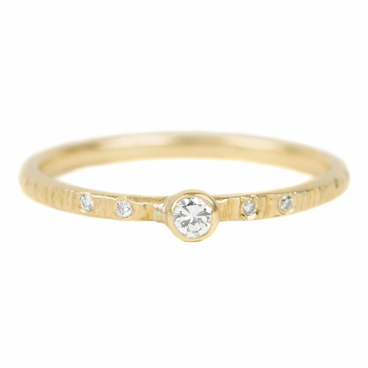 Goldyn Stacker Band - 18k Gold   Reclaimed Diamonds Charming Sparkle Stylish charm
