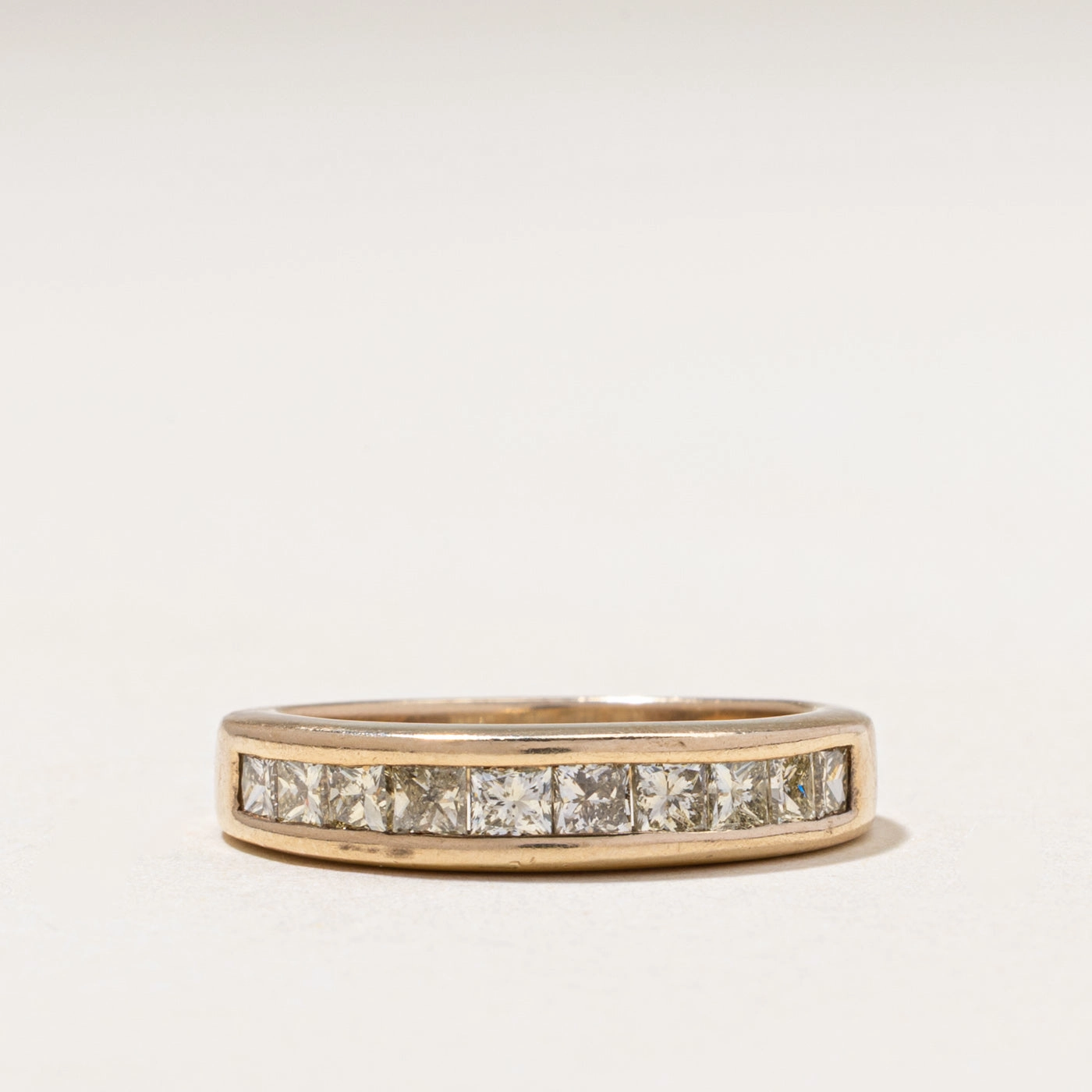 Semi Eternity Channel Set Princess Cut Diamond Band | 0.82ctw | 2.95mm | SZ 7.5 Bold Jewelry Pieces