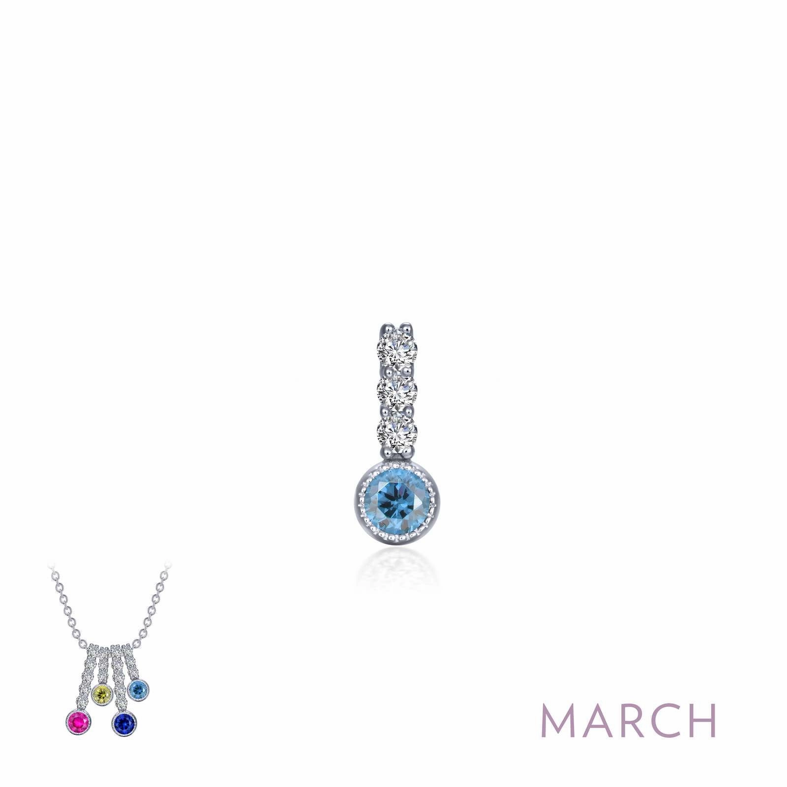 Weekend Accent Lafonn March Birthstone Love Pendant